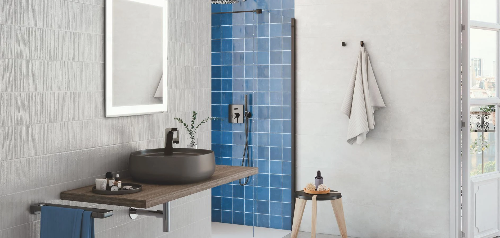 Bathroom collection imagery published by INFINITY