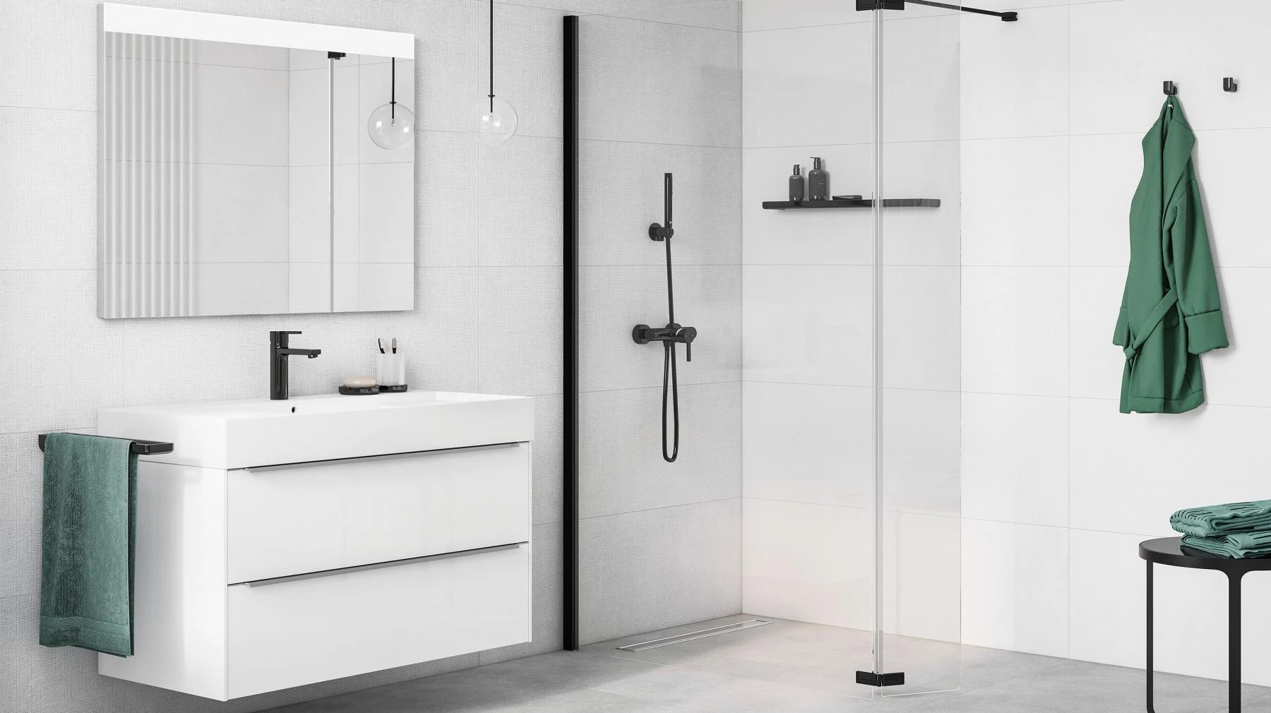 INFINITY bathroom collection and finishes
